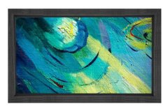 Soyut Reprodüksiyon Tablosu Siyah Ahşap - 70x100
