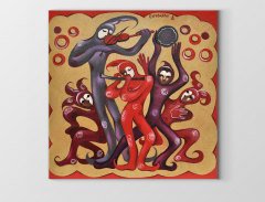 Çalgıcı Şarlatanlar Tablosu Çerçevesiz - 40x40