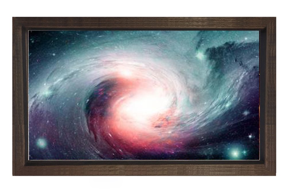 Evren ve Uzay Tablosu Kahverengi Ahşap Çerçeve - 100x150