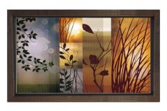 Çiçeklerin Dönemleri Tablosu Kahverengi Ahşap - 100x150