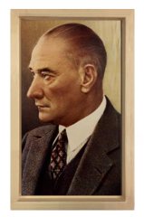 Atatürk Tablosu Naturel Ahşap - 100x200