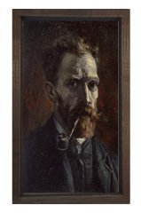 Pipo Portresi Tablosu Kahverengi Ahşap Çerçeve - 40x60
