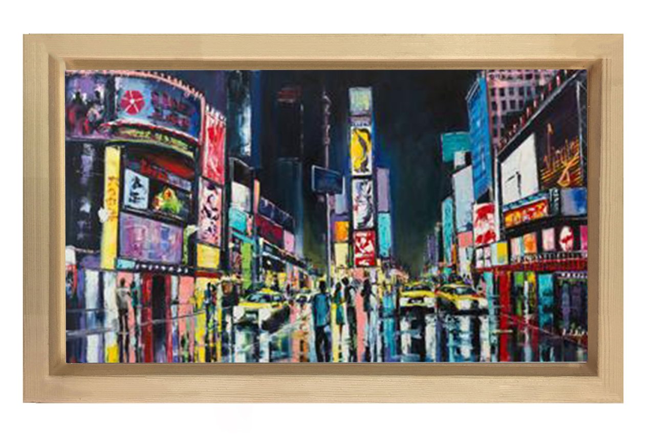 New York Times Tablosu Naturel Ahşap Çerçeve - 50x70
