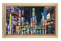 New York Times Tablosu Naturel Ahşap Çerçeve - 70x100