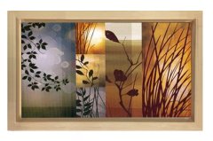 Çiçeklerin Dönemleri Tablosu Naturel Ahşap - 100x200