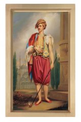 Osman Hamdi Bey Tablosu Naturel Ahşap Çerçeve - 40x60