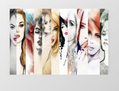 Moda Kadınları Tablosu Çerçevesiz - 50x70
