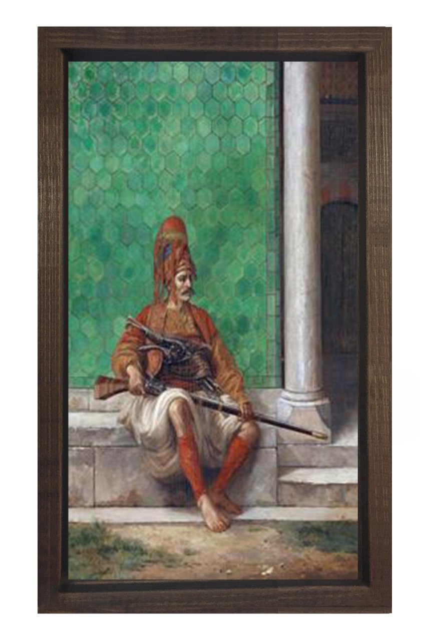 Sipahi Tablosu Kahverengi Ahşap Çerçeve - 45x30