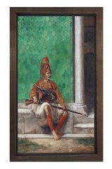 Sipahi Tablosu Kahverengi Ahşap Çerçeve - 45x30