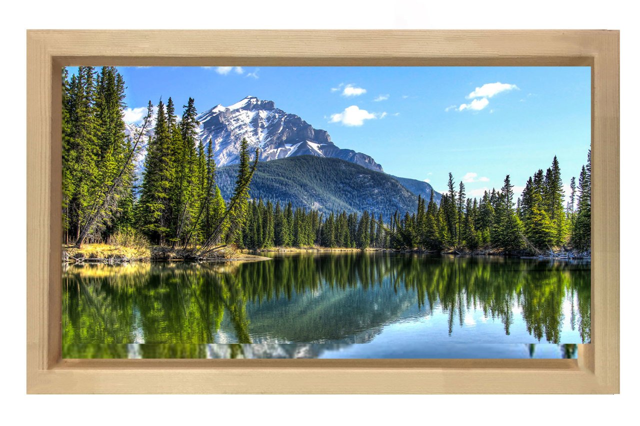 Muhtesem Göl Ve Dağ Tablosu Çerçevesiz - 100x150