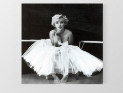 Marilyn Monroe Siyah Beyaz Tablosu Çerçevesiz - 100x100