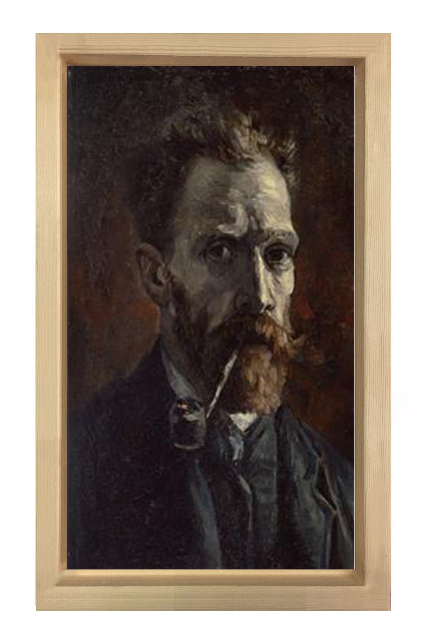 Pipo Portresi Tablosu Naturel Ahşap Çerçeve - 50x70