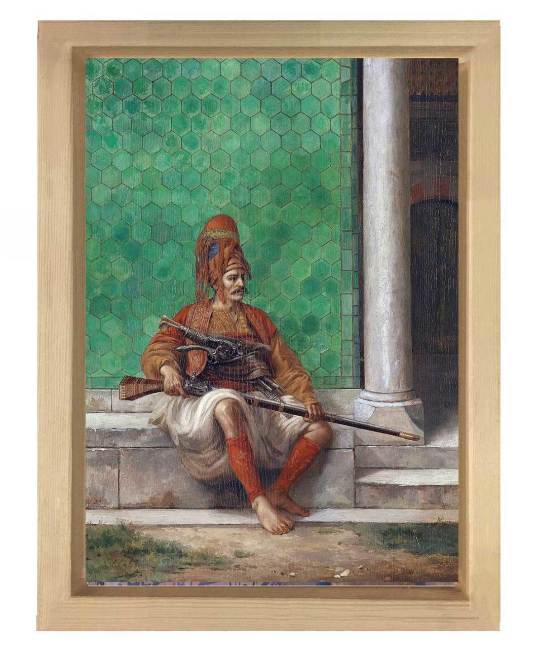 Sipahi Tablosu Naturel Ahşap Çerçeve - 100x150