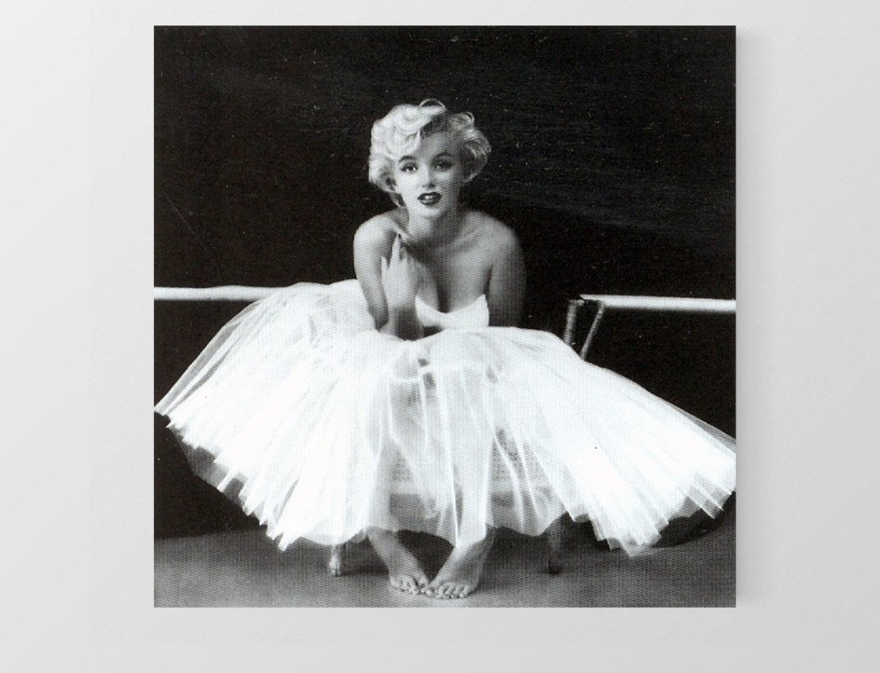 Marilyn Monroe Siyah Beyaz Tablosu Çerçevesiz - 90x90