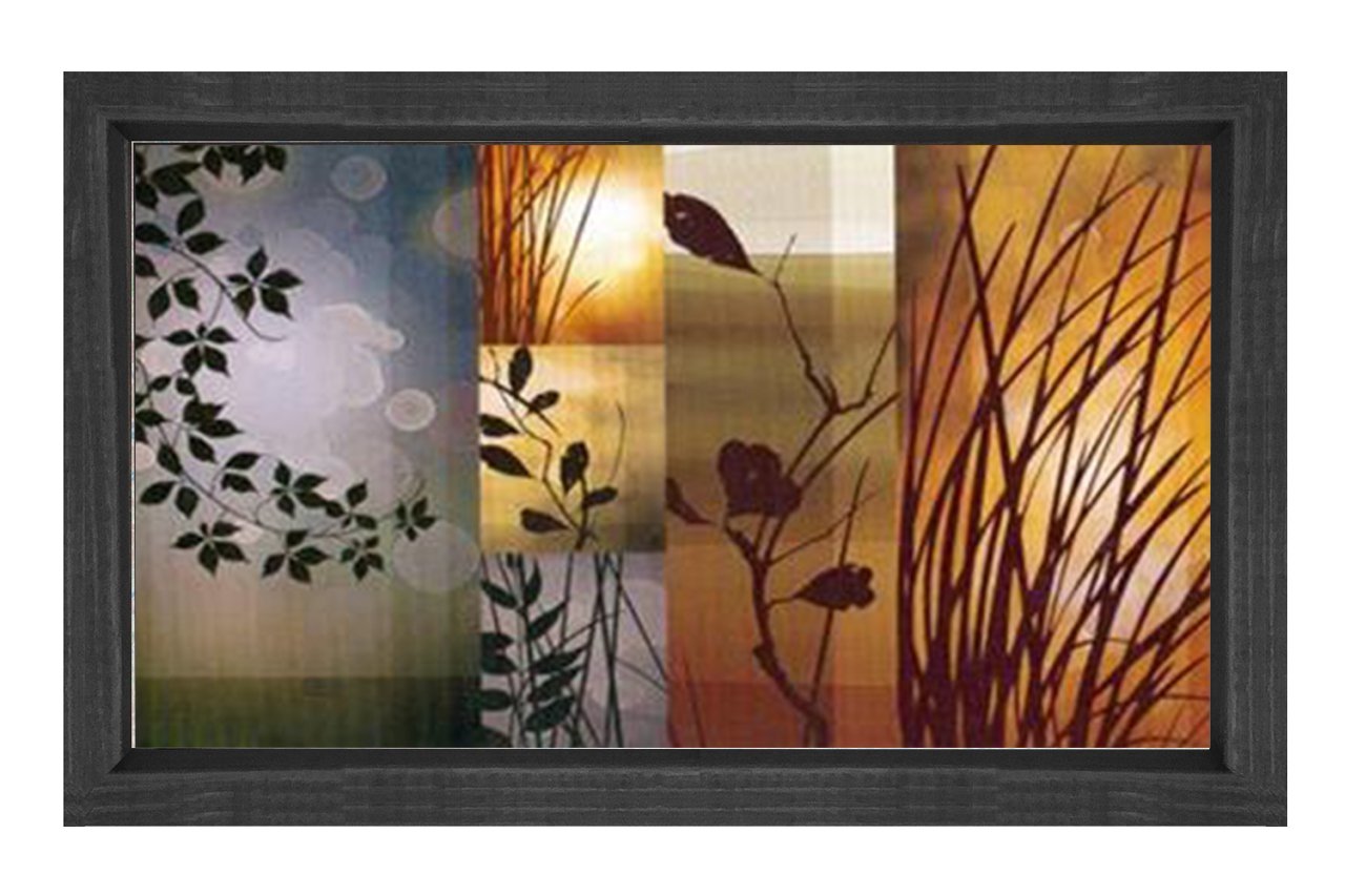 Çiçeklerin Dönemleri Tablosu Siyah Ahşap - 50x90