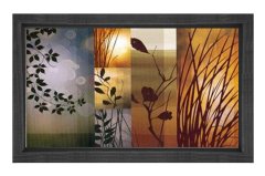 Çiçeklerin Dönemleri Tablosu Siyah Ahşap - 50x90