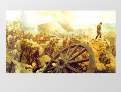 Atatürk  Ve Büyük Taarruz  Tablosu Çerçevesiz - 70x100