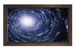 Evren ve Uzay Tablosu Kahverengi Ahşap Çerçeve - 45x30