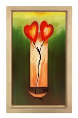 Soyut Tablo Tablosu Naturel Ahşap Çerçeve - 50x70