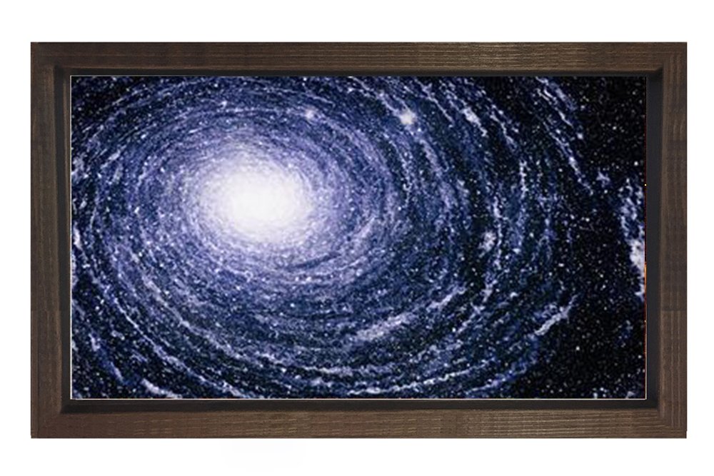 Evren ve Uzay Tablosu Kahverengi Ahşap Çerçeve - 50x70