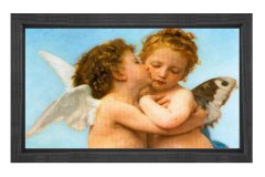 Melekler Tablosu Siyah Ahşap - 50x70
