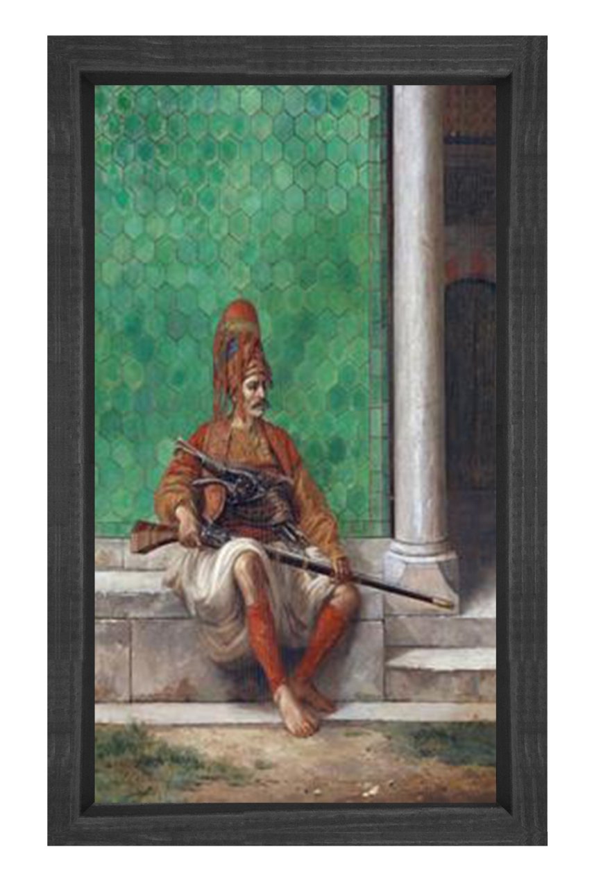 Sipahi Tablosu Siyah Ahşap Çerçeve - 40x60