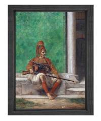 Sipahi Tablosu Siyah Ahşap Çerçeve - 45x30