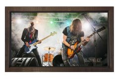 Rock Grubu Tablosu Kahverengi Ahşap Çerçeve - 100x200