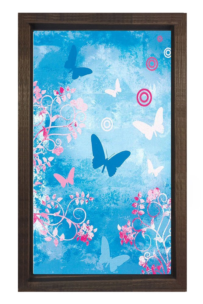 Kelebekler Tablosu Kahverengi Ahşap - 100x200
