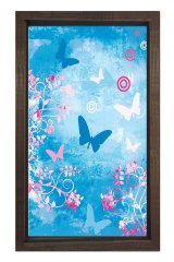 Kelebekler Tablosu Kahverengi Ahşap - 100x200