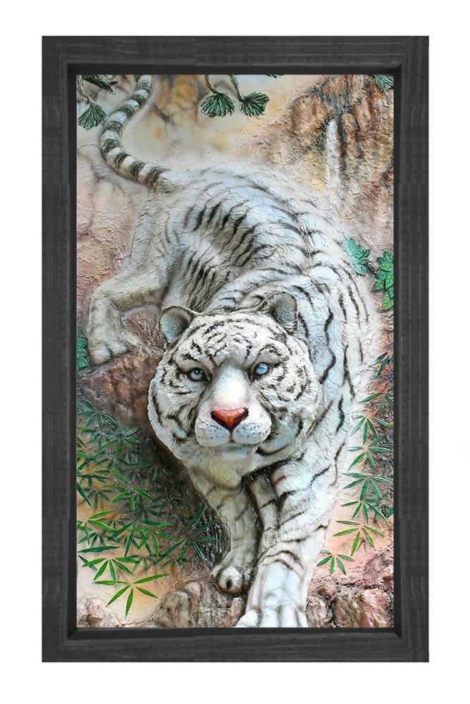 Kaplan Tablosu Siyah Ahşap Çerçeve - 45x30