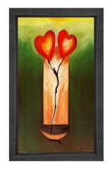 Soyut Tablo Tablosu Siyah Ahşap Çerçeve - 40x60