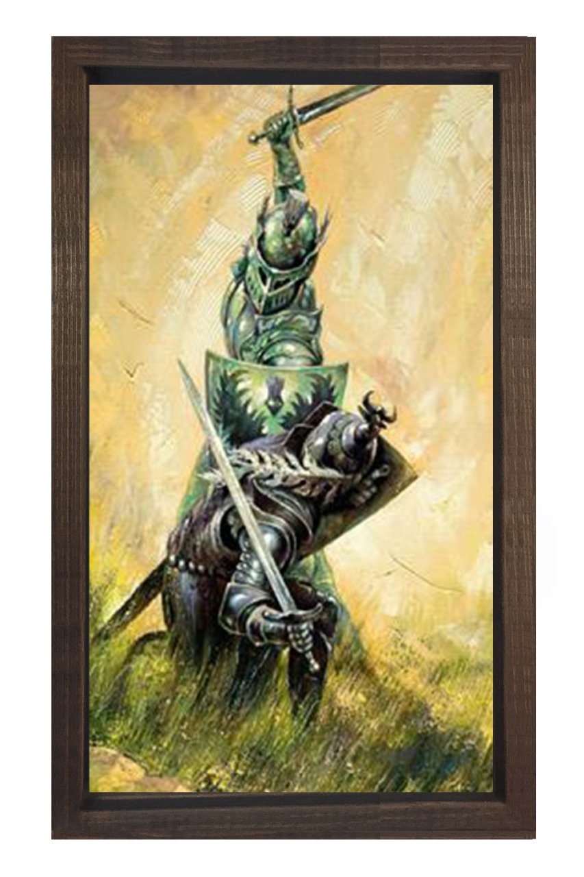 Şovalyeler Tablosu Kahverengi Ahşap - 40x60