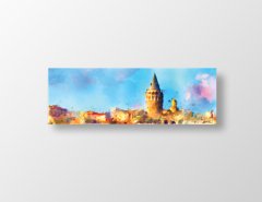 İstanbul Manzarası Tablosu Çerçevesiz - 90x30