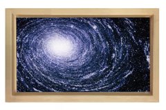 Evren ve Uzay Tablosu Naturel Ahşap Çerçeve - 45x30