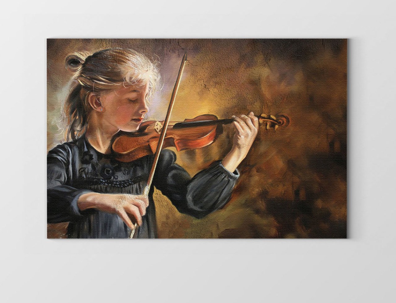 Kemancı Kız Tablosu Çerçevesiz - 70x100