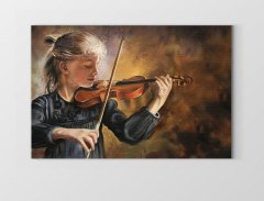 Kemancı Kız Tablosu Çerçevesiz - 70x100