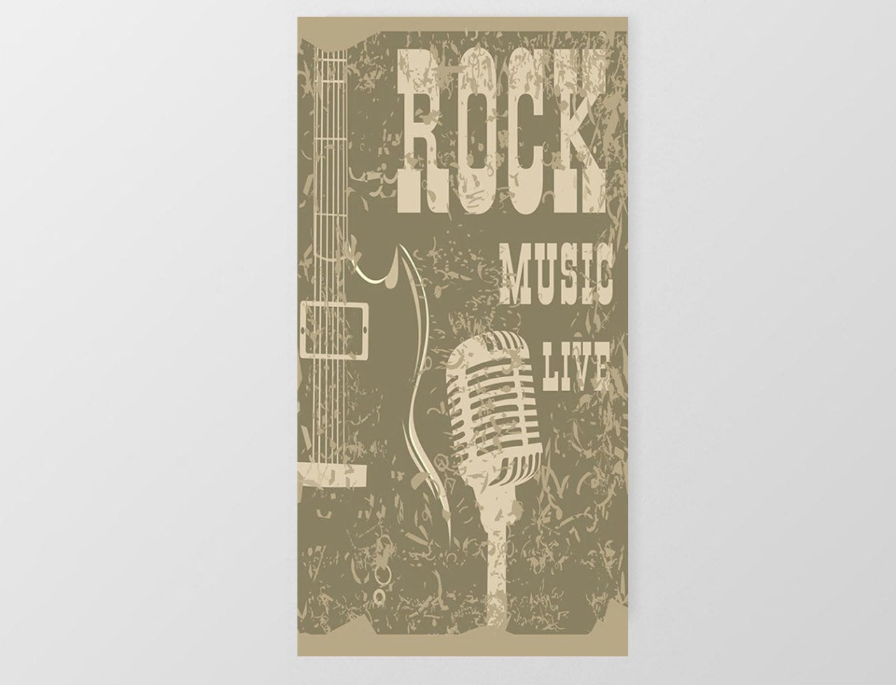 Rock Yaşamdır Tablosu Çerçevesiz - 100x150