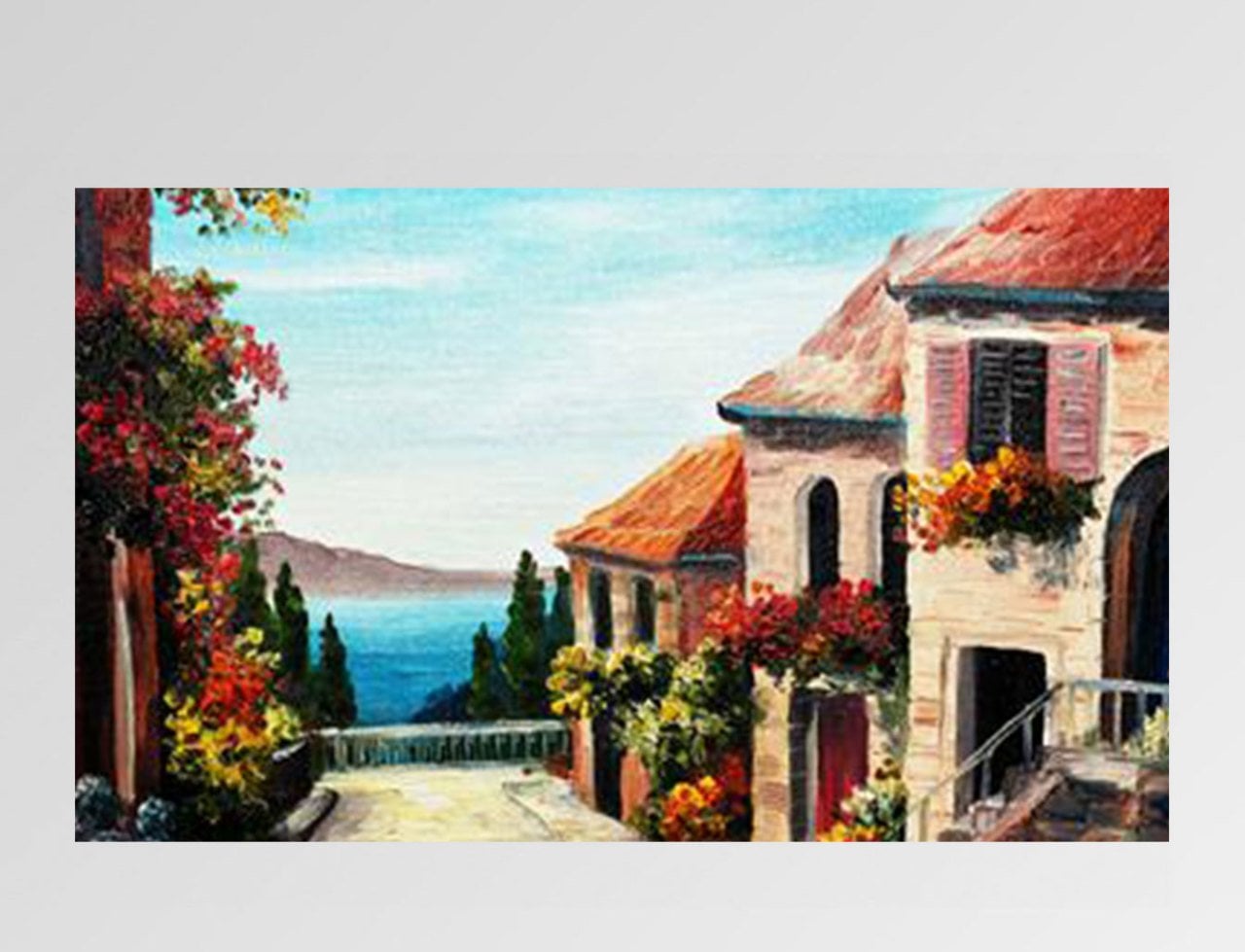 Sevimli Sokak Yağlıboya Tablosu Çerçevesiz - 40x60