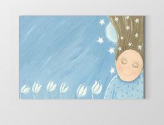 Uyuyan Kız Tablosu Çerçevesiz - 100x200