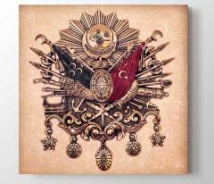 Osmanlı Tuğrası Tablosu Çerçevesiz - 70x70