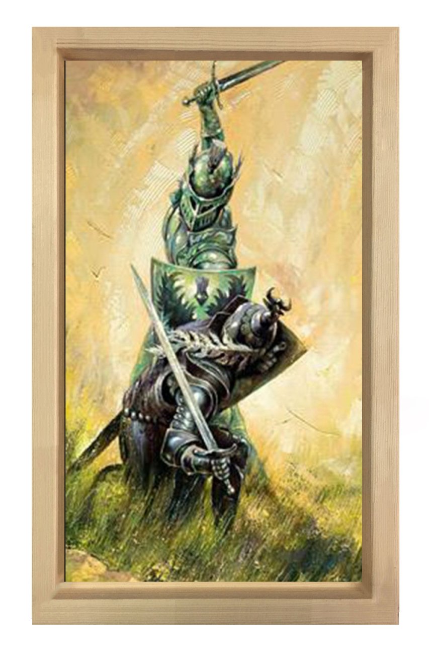 Şovalyeler Tablosu Naturel Ahşap - 45x30