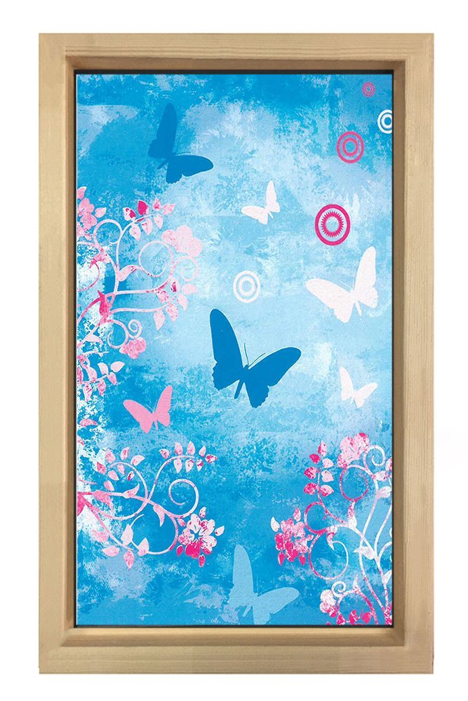 Kelebekler Tablosu Naturel Ahşap - 50x90
