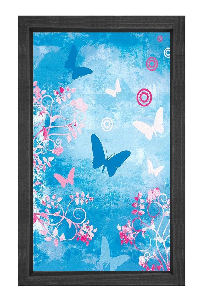 Kelebekler Tablosu Siyah Ahşap - 100x150