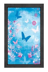 Kelebekler Tablosu Siyah Ahşap - 100x200