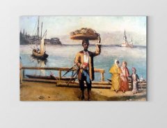 Osmanlı dönemi Simitci Tablosu Çerçevesiz - 100x150