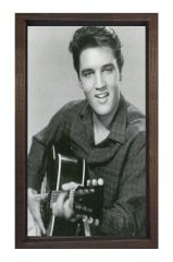 Elvis Presley Tablosu Kahverengi Ahşap Çerçeve - 100x200