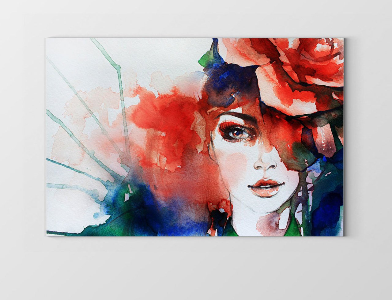 Kadın Yüzü Tablosu Çerçevesiz - 100x200