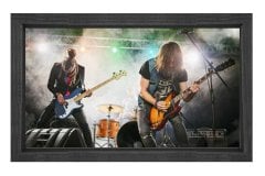 Rock Grubu Tablosu Siyah Ahşap Çerçeve - 50x70