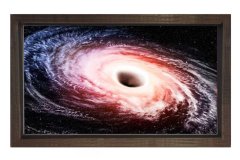 Evren ve Uzay Tablosu Kahverengi Ahşap Çerçeve - 45x30